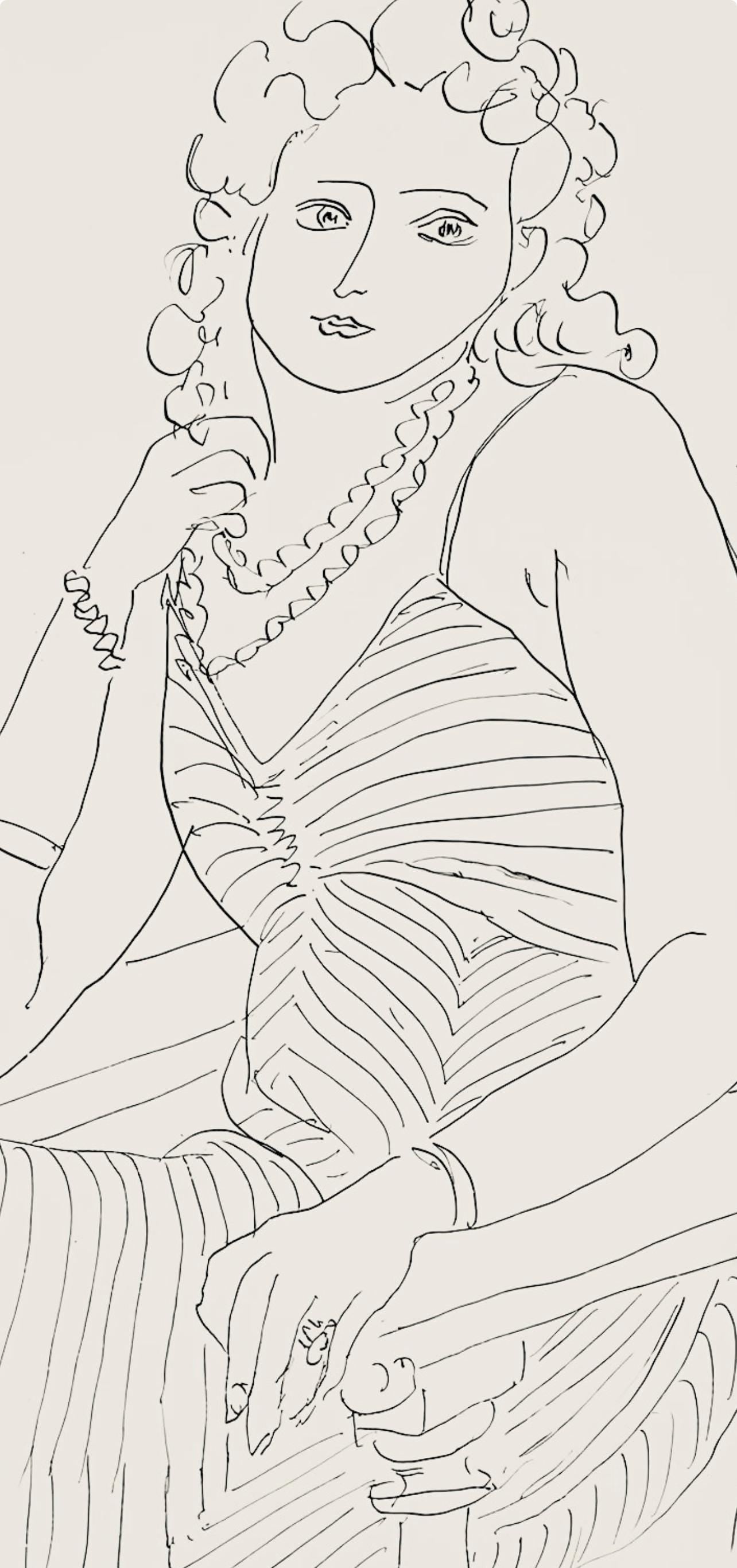 Henri Matisse, Srie P, Var. 2 (Duthuit 9), Henri Matisse, Dessins, Thmes Et Variations, Lithograph