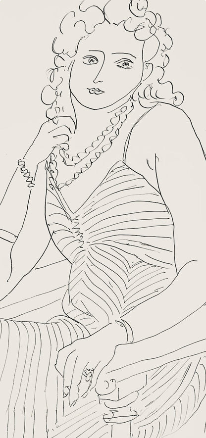 Henri Matisse, Srie P, Var. 2 (Duthuit 9), Henri Matisse, Dessins, Thmes Et Variations, Lithograph