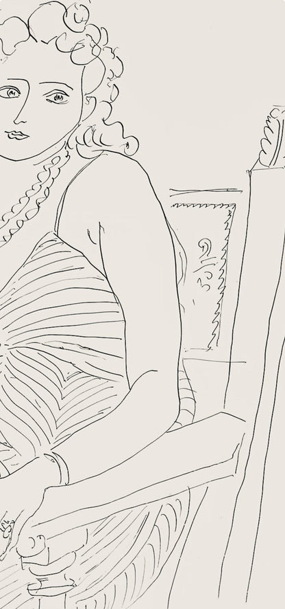 Henri Matisse, Srie P, Var. 2 (Duthuit 9), Henri Matisse, Dessins, Thmes Et Variations, Lithograph