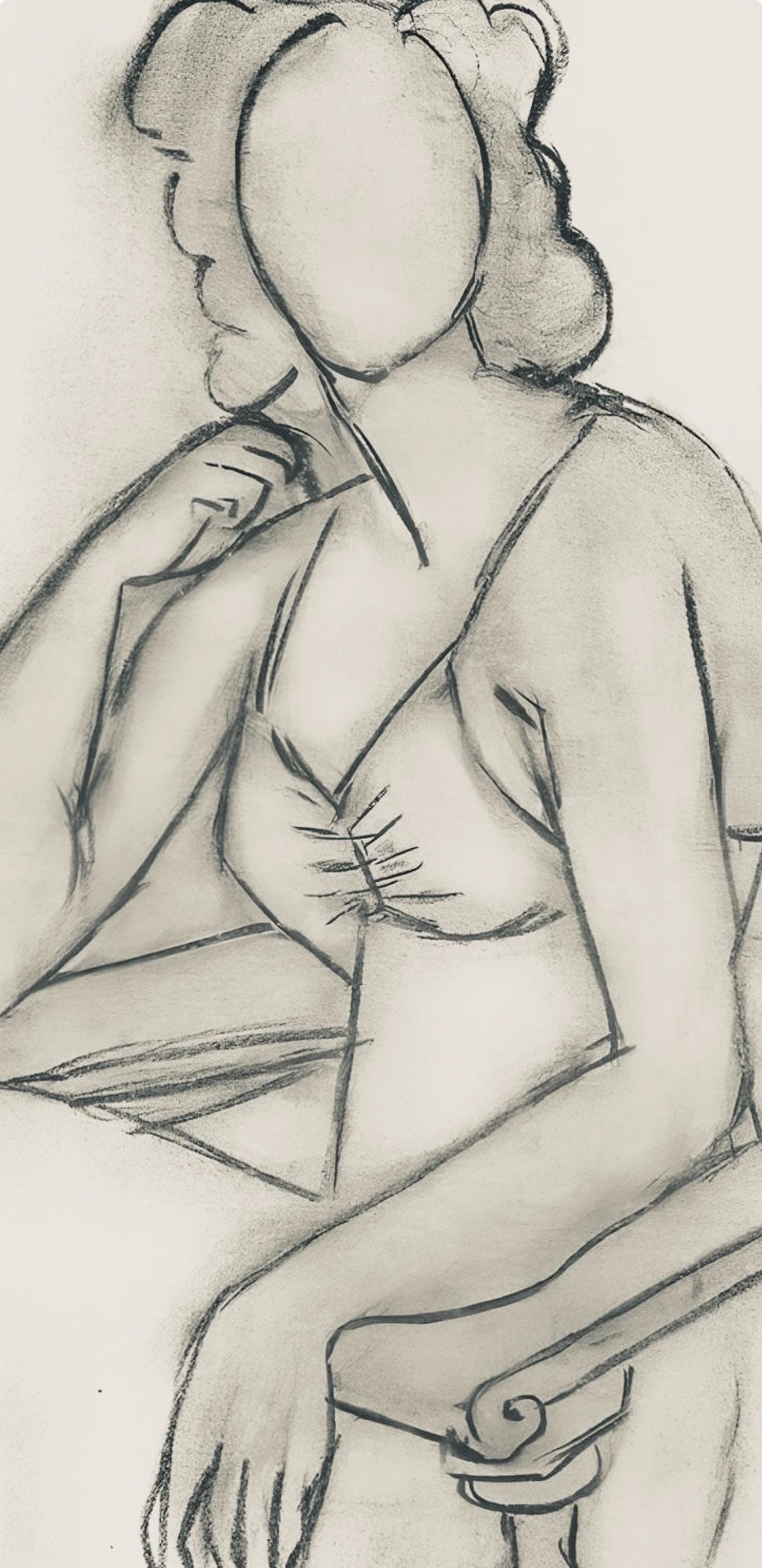 Henri Matisse, Srie P, Var. 1 (Duthuit 9), Henri Matisse, Dessins, Thmes Et Variations, Lithograph