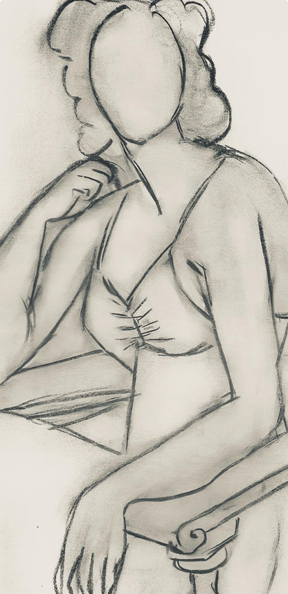 Henri Matisse, Srie P, Var. 1 (Duthuit 9), Henri Matisse, Dessins, Thmes Et Variations, Lithograph