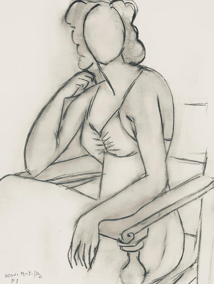 Henri Matisse, Srie P, Var. 1 (Duthuit 9), Henri Matisse, Dessins, Thmes Et Variations, Lithograph