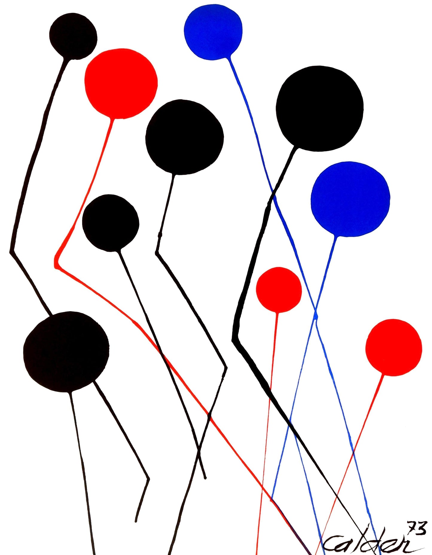 Alexander Calder, The Blue Balloon, Spanish Refugee Aid, Lithograph