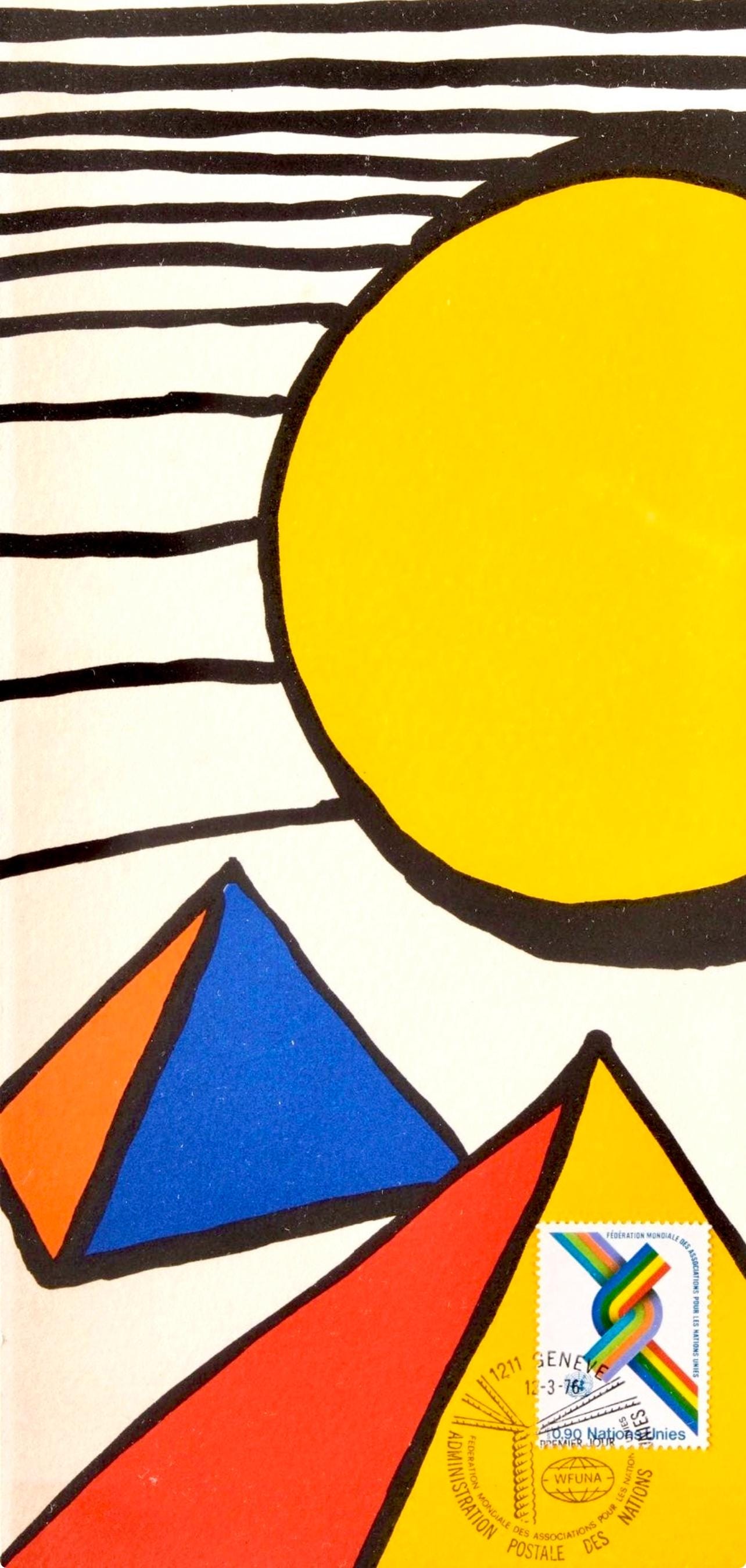 Alexander Calder, Composition, World Federation Of United Nations Associations, Lithograph