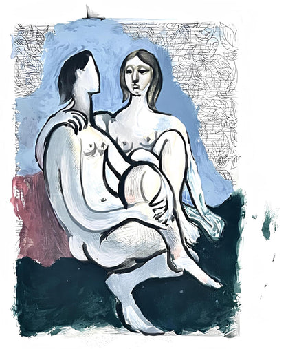 Pablo Picasso, La Couple, Marina Picasso Collection, Official Lithograph