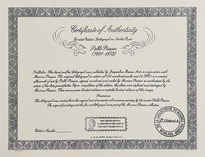 Official Lithograph - Pablo Picasso - Nature morte la fentre - Marina Picasso Collection