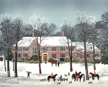 Michel Delacroix, La Chasse D'Hiver, Lithograph