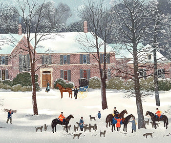 Michel Delacroix, La Chasse D'Hiver, Lithograph