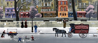 Michel Delacroix, La Neige Sur La Seine, Lithograph