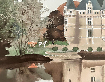 Michel Delacroix, Azay Le Rideau, Lithograph