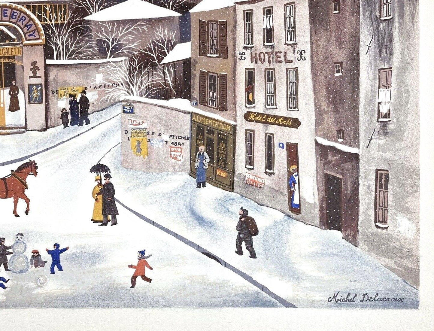 Michel Delacroix, Moulin De La Galette, Lithograph