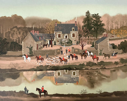Michel Delacroix, La Sortie Du Chenil, Lithograph