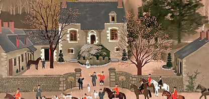 Michel Delacroix, La Sortie Du Chenil, Lithograph