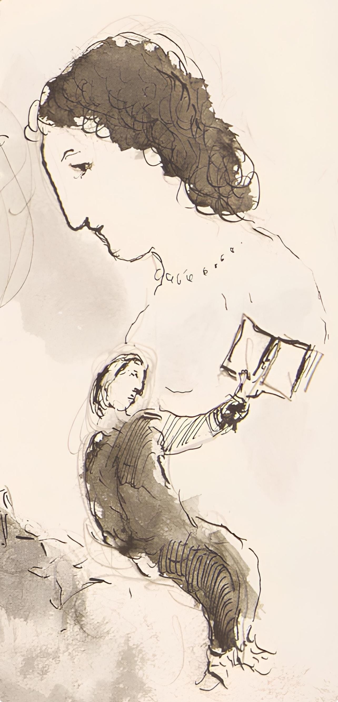 Marc Chagall, Composition, Lettres D'Hivernage, Lithograph