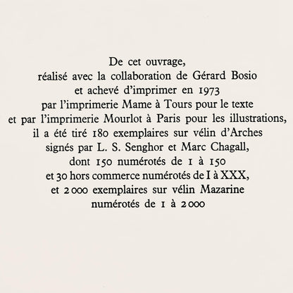 Marc Chagall, Composition, Lettres D'Hivernage, Lithograph