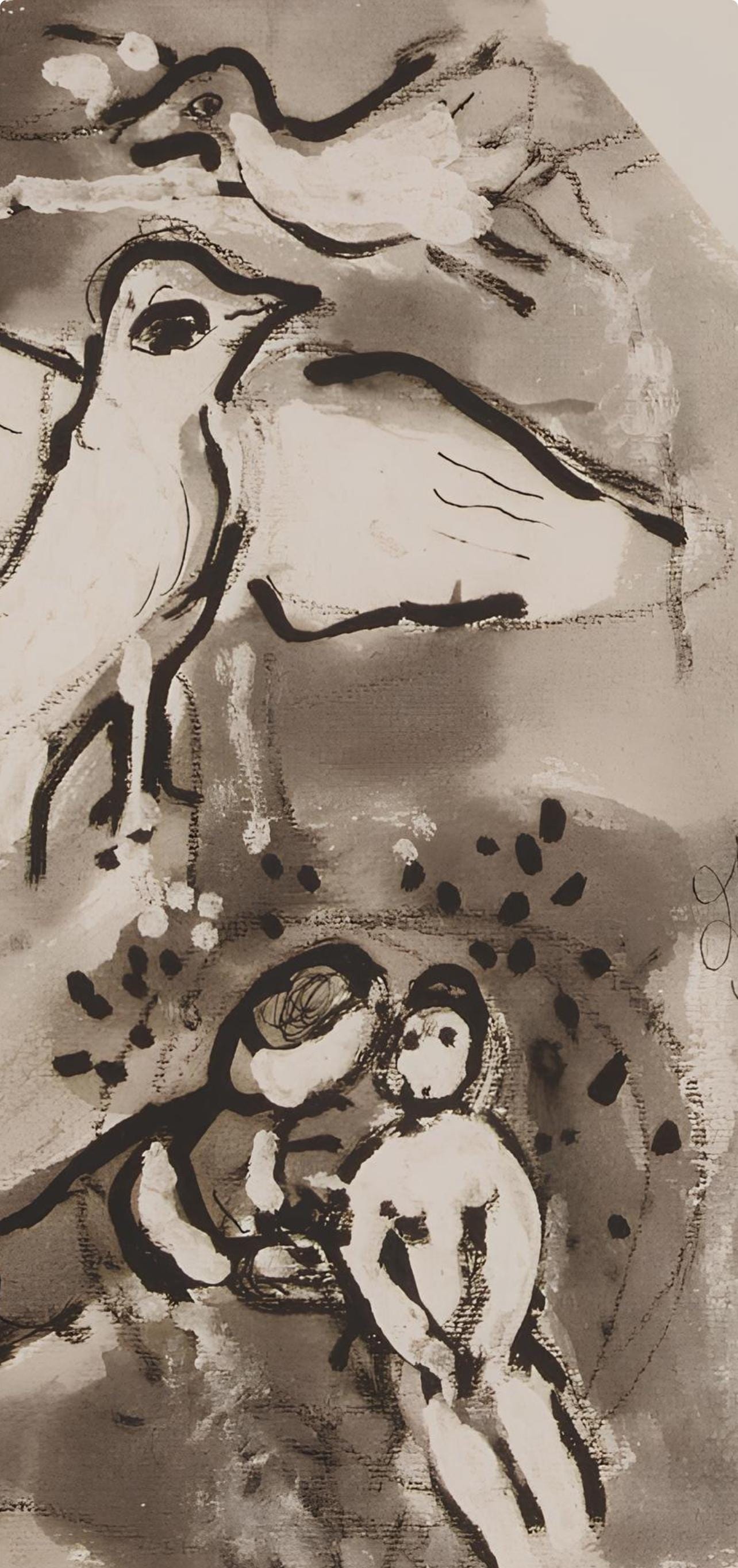 Marc Chagall, Composition, Lettres D'Hivernage, Lithograph