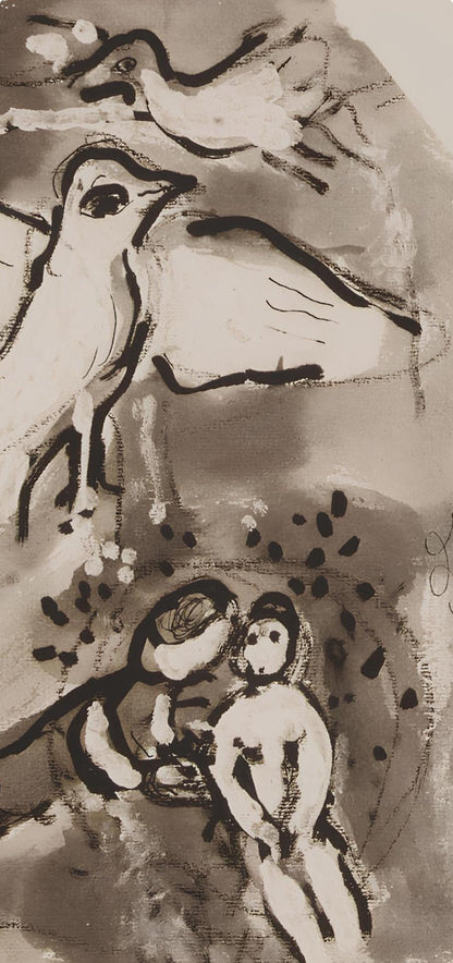 Marc Chagall, Composition, Lettres D'Hivernage, Lithograph