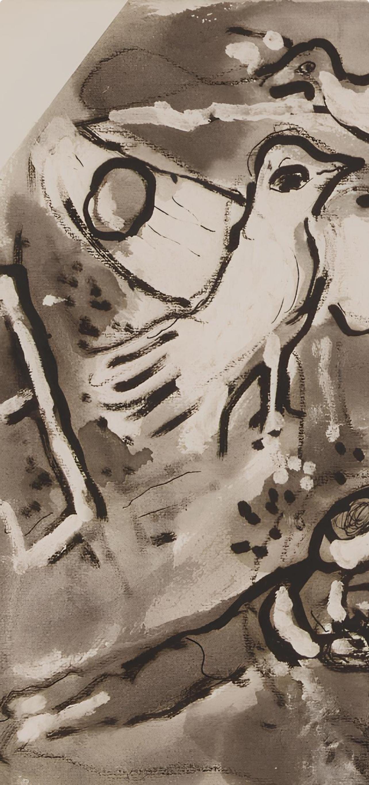 Marc Chagall, Composition, Lettres D'Hivernage, Lithograph