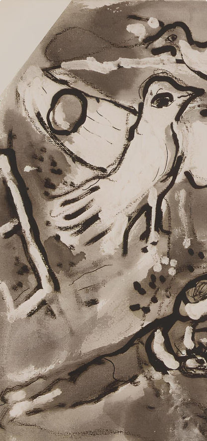 Marc Chagall, Composition, Lettres D'Hivernage, Lithograph