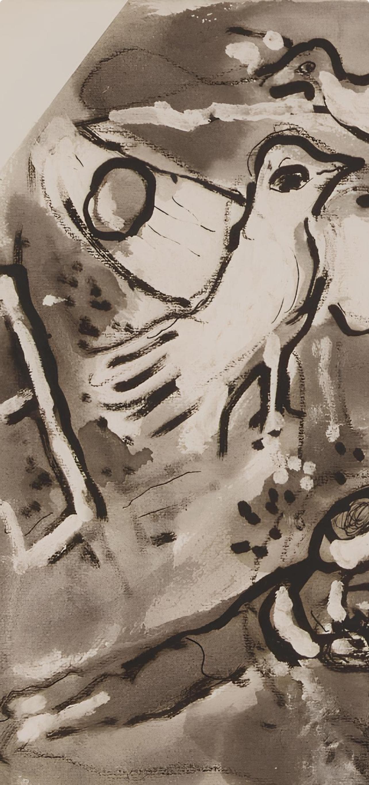 Marc Chagall, Composition, Lettres D'Hivernage, Lithograph