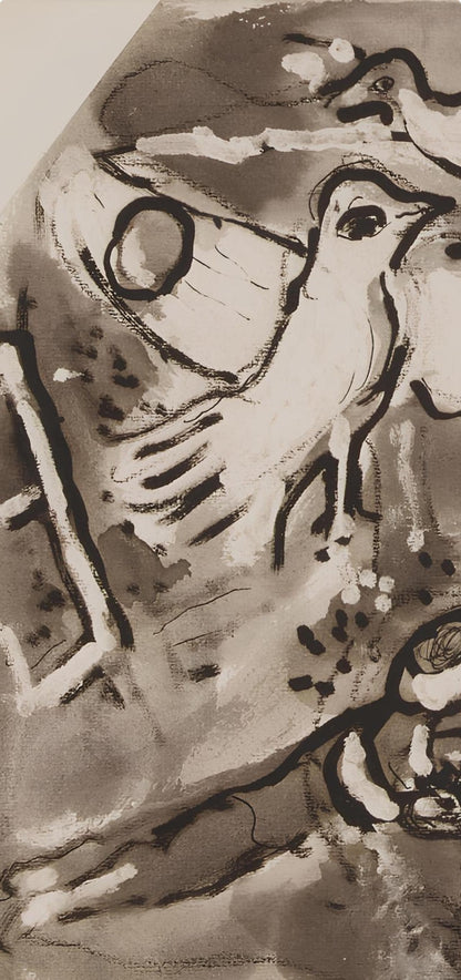 Marc Chagall, Composition, Lettres D'Hivernage, Lithograph