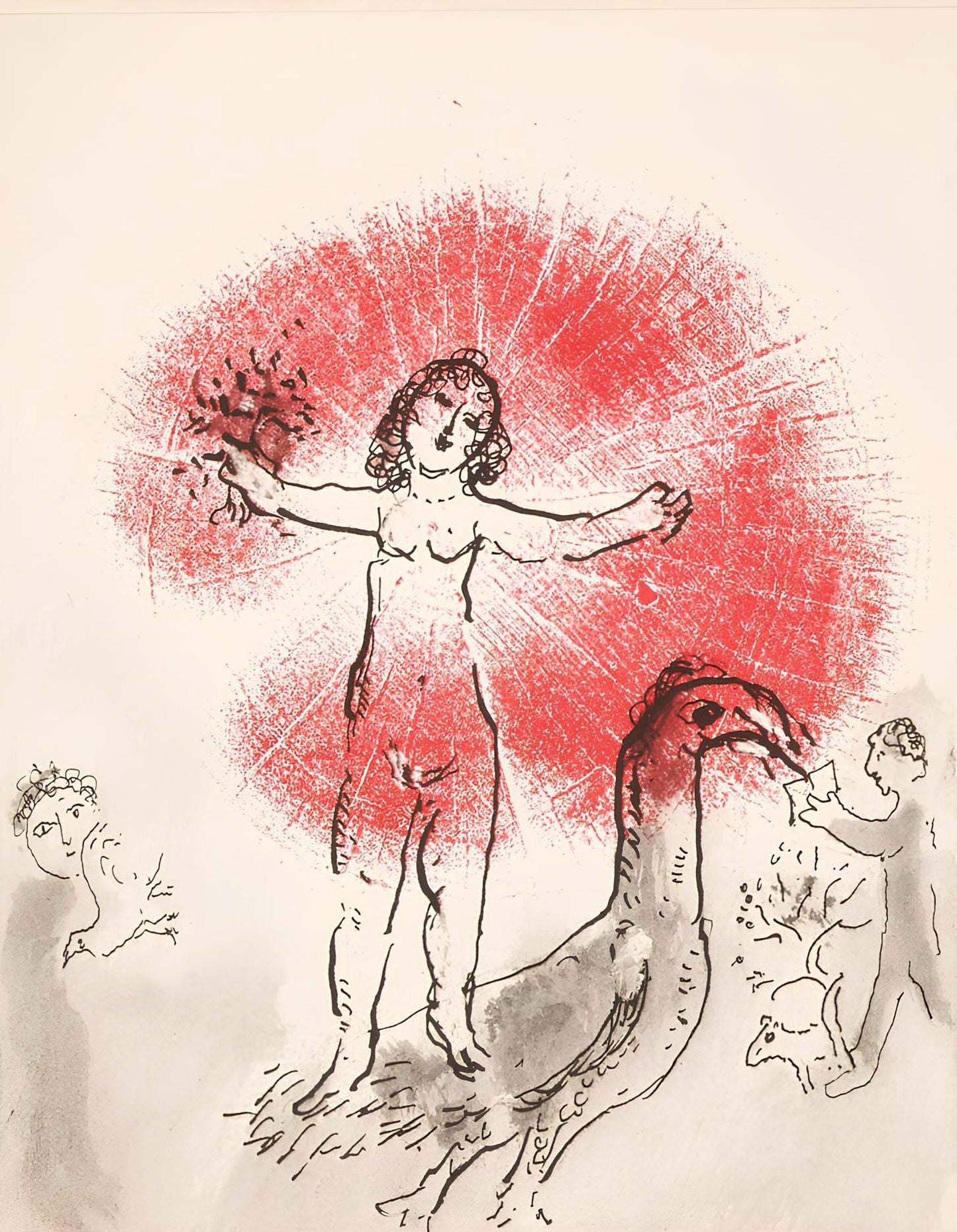 Marc Chagall, Composition, Lettres D'Hivernage, Lithograph