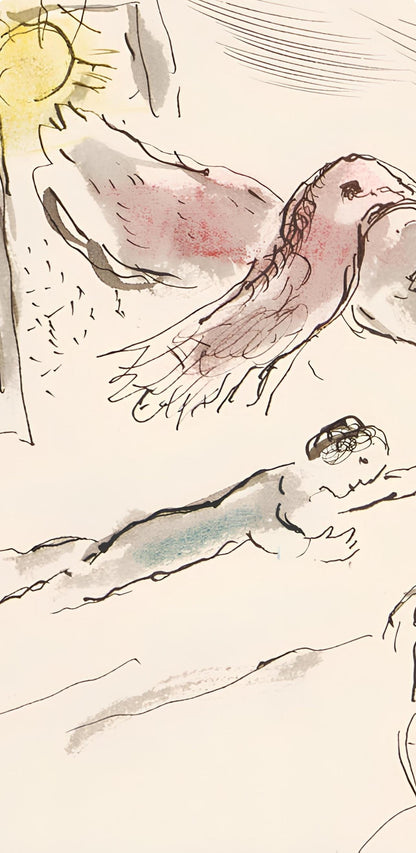 Marc Chagall, Composition, Lettres D'Hivernage, Lithograph