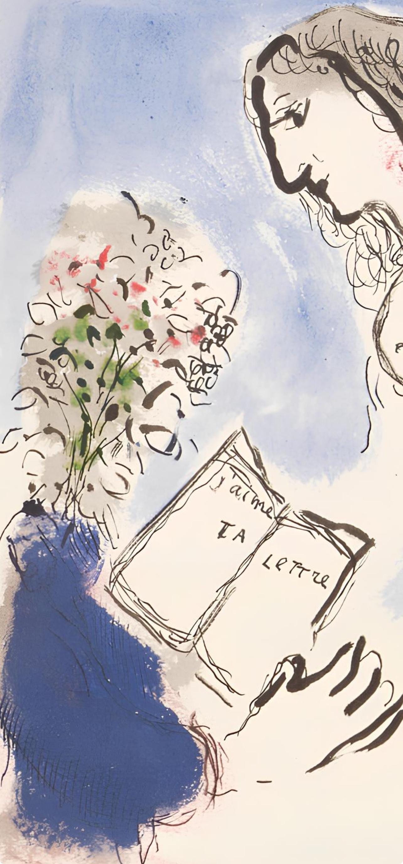 Marc Chagall, Composition, Lettres D'Hivernage, Lithograph