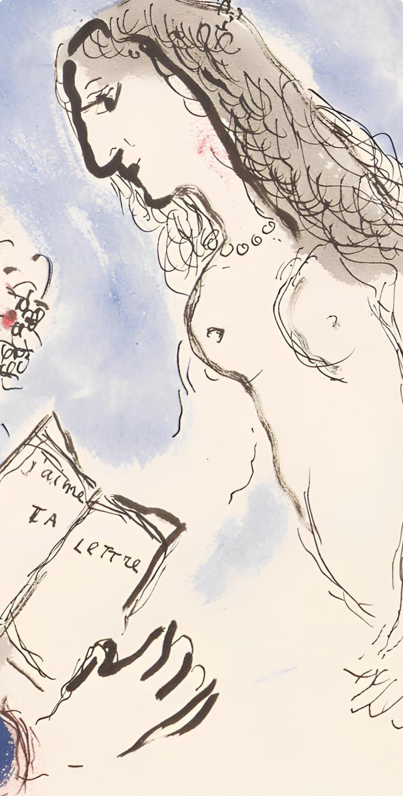 Marc Chagall, Composition, Lettres D'Hivernage, Lithograph