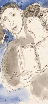 Marc Chagall, Composition, Lettres D'Hivernage, Lithograph