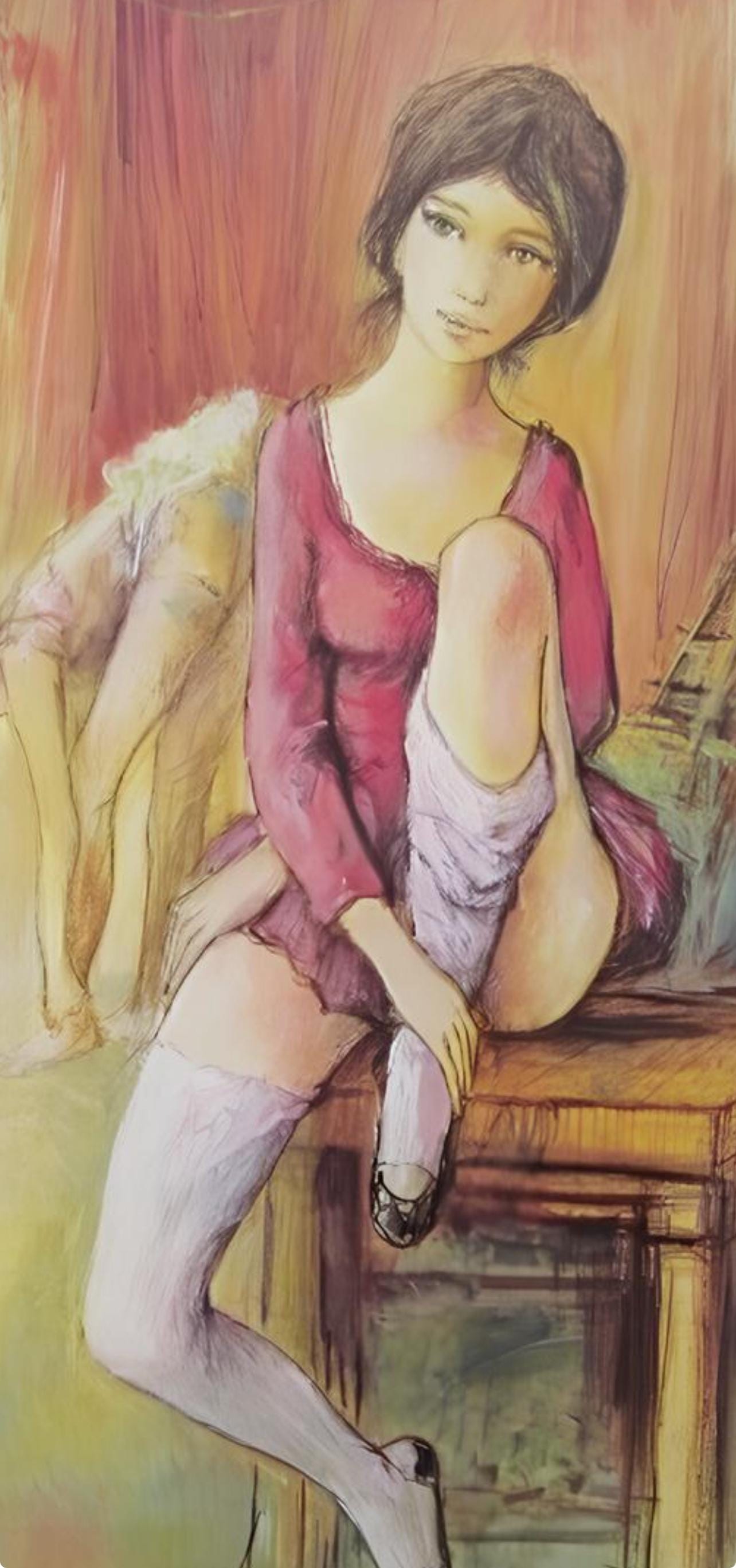 Jacques Lalande, Aprs De La Danse, Original Edition Offset Lithograph