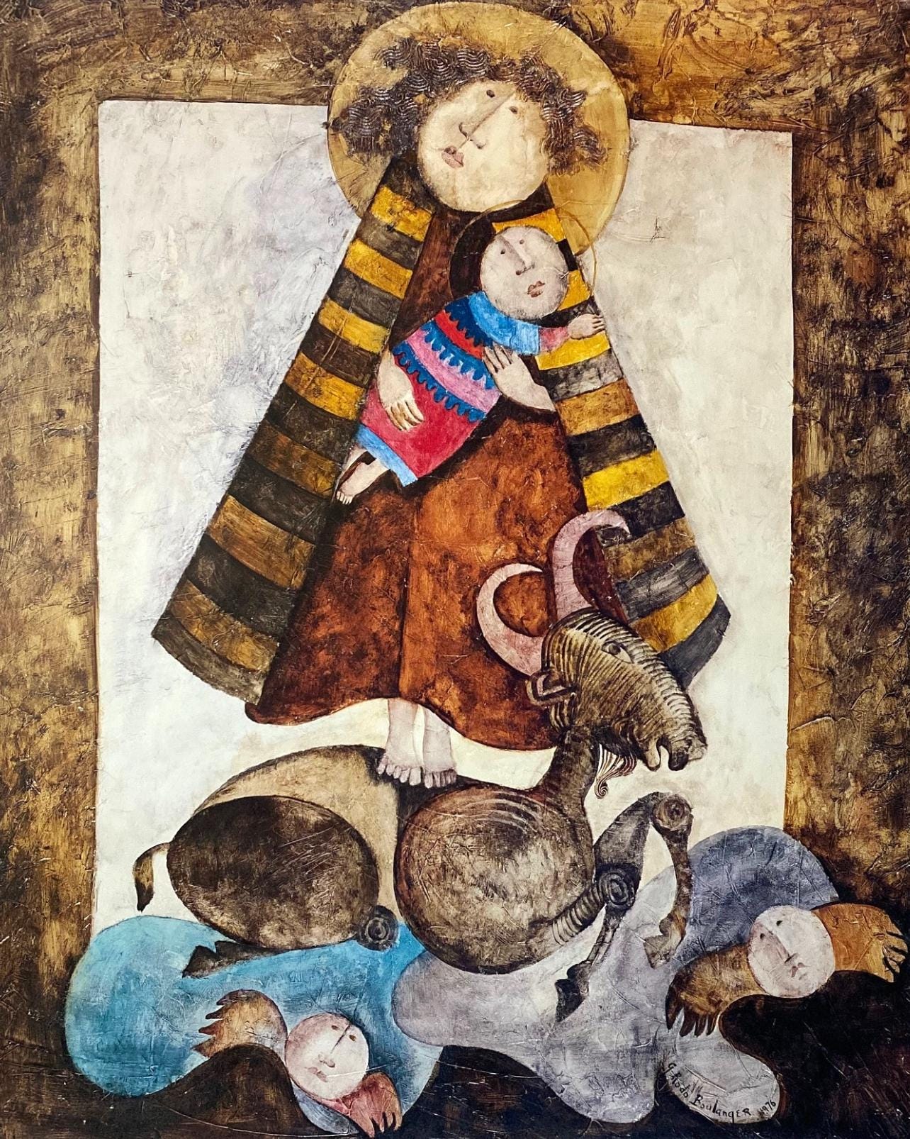 Graciela Rodo Boulanger, Adoration Du Belier, Original Edition Offset Lithograph
