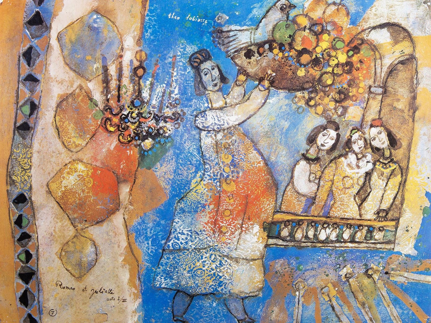 Tho Tobiasse, Romeo And Juliette I, Original Edition Offset Lithograph