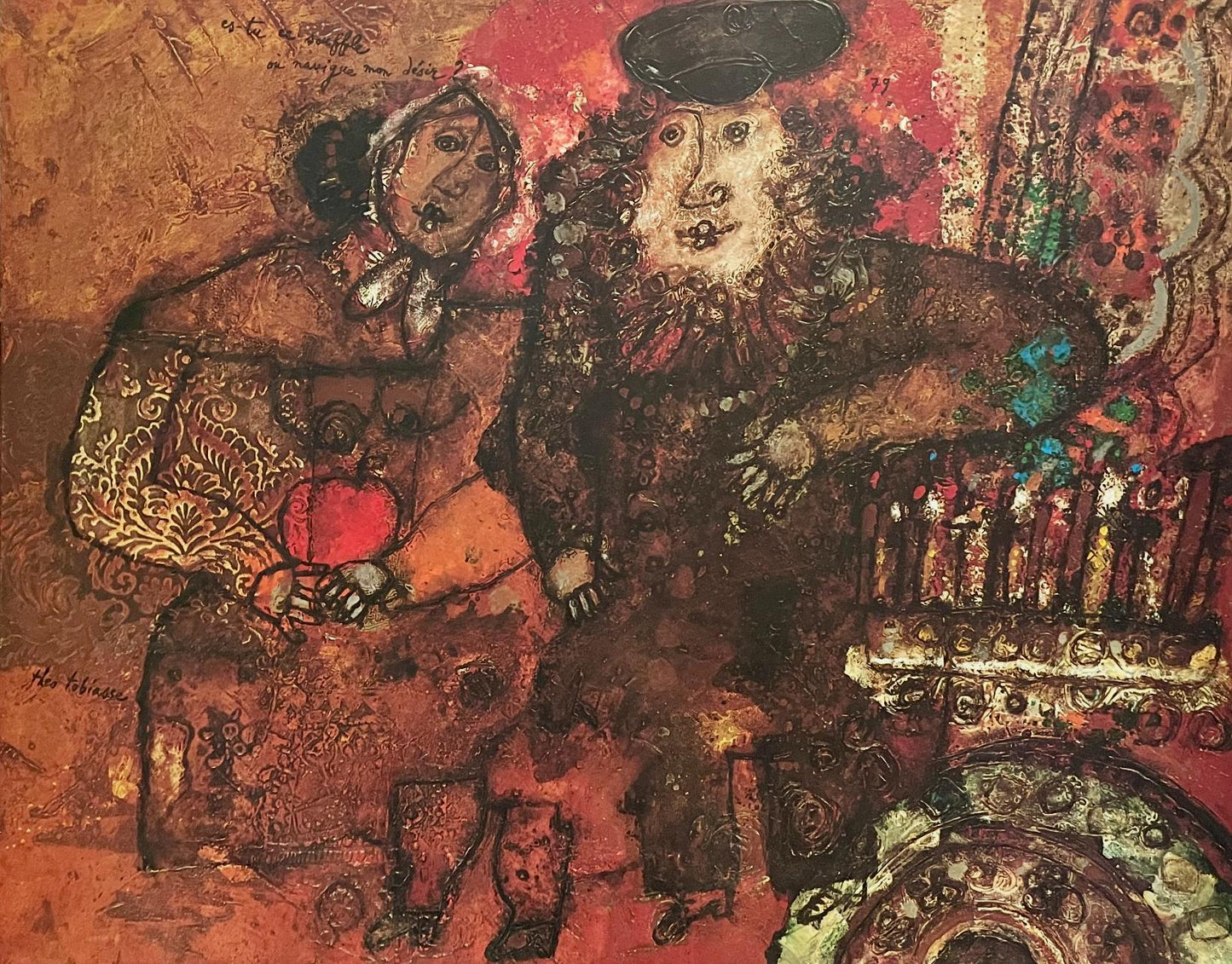 Tho Tobiasse, Candelabra, Original Edition Offset Lithograph