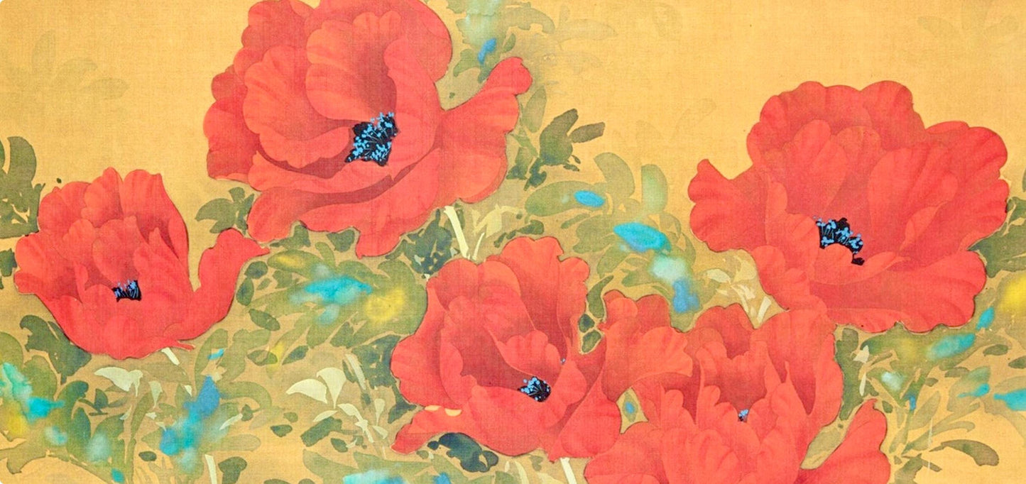 David Lee, Poppies, Original Edition Offset Lithograph