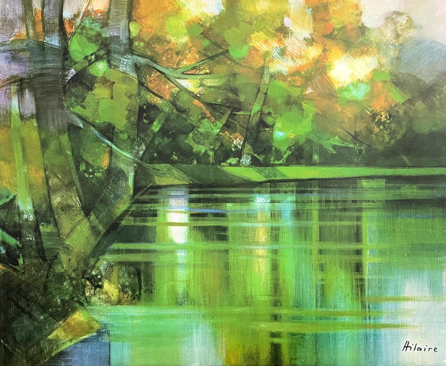 Camille Hilaire, Les Reflets, Original Edition Offset Lithograph