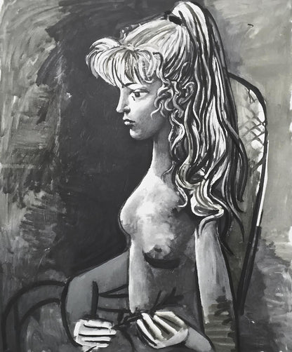 Pablo Picasso, Sylvette Au Fauteuil, Original Edition Lithograph