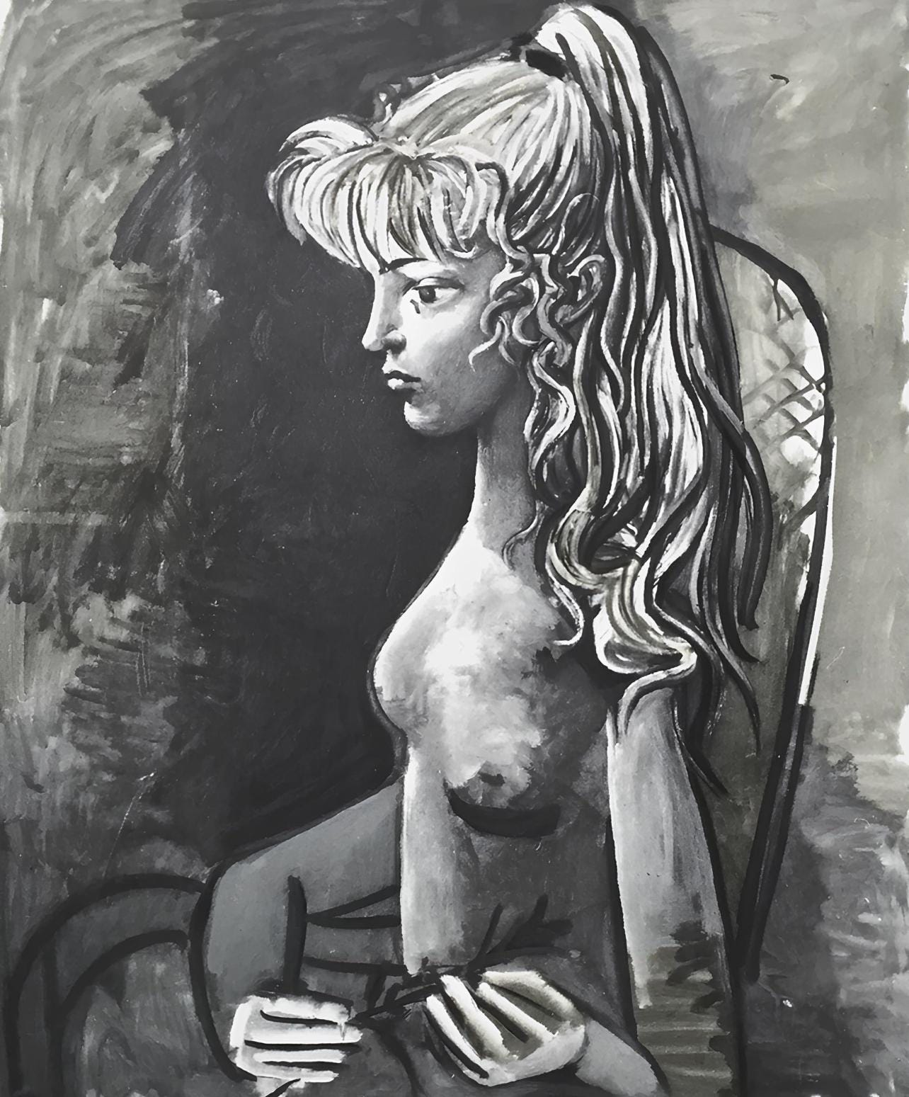Pablo Picasso, Sylvette Au Fauteuil, Original Edition Lithograph
