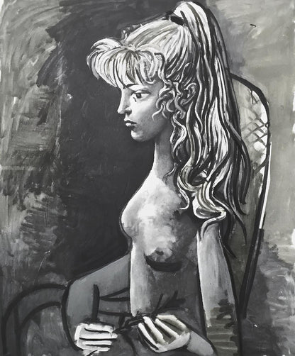 Pablo Picasso, Sylvette Au Fauteuil, Original Edition Lithograph