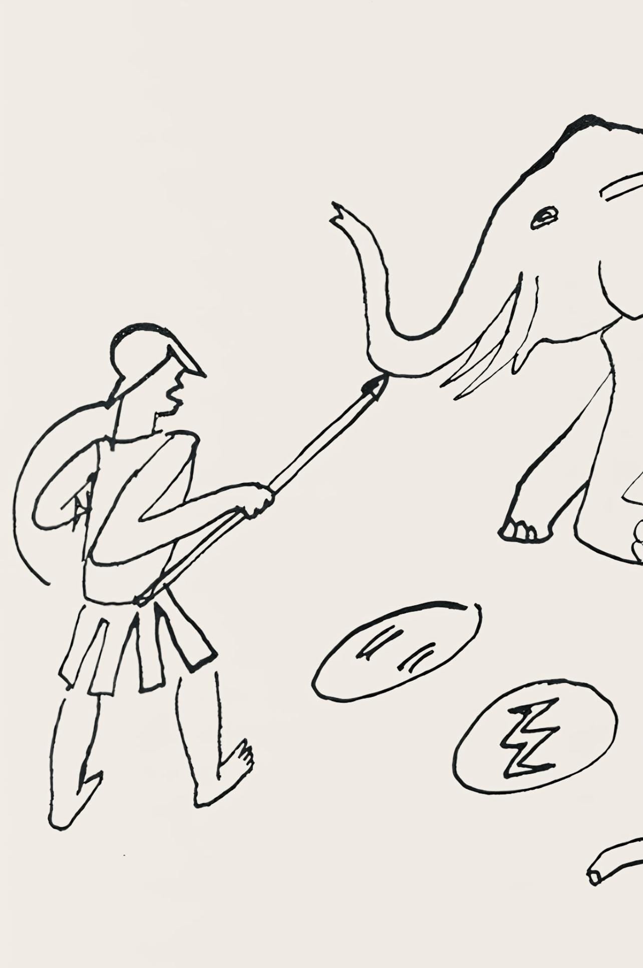 Alexander Calder, Composition, A Bestiary, Letterpress Print