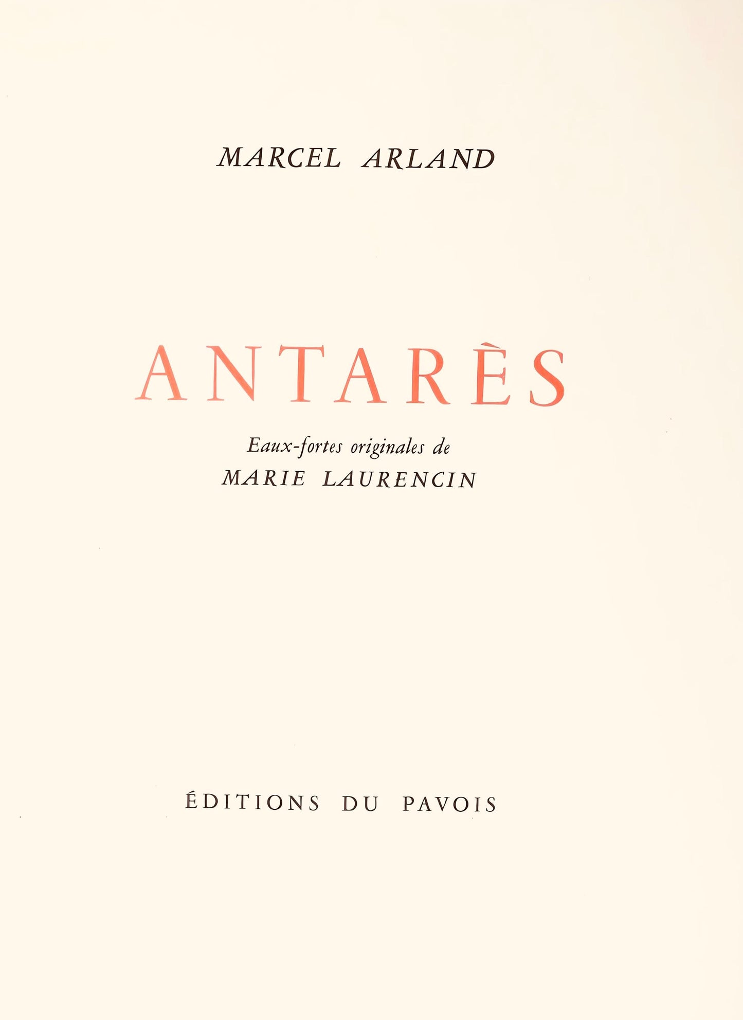 Marie Laurencin, Composition, Antars, Etching
