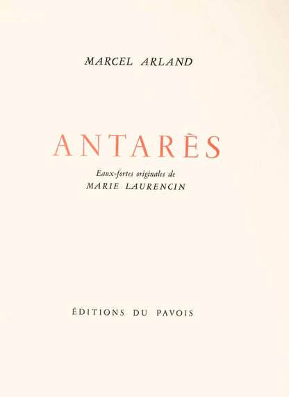 Marie Laurencin, Composition, Antars, Etching