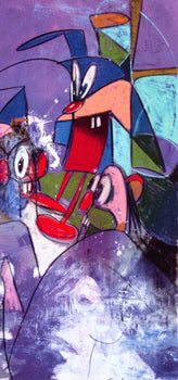 George Condo, Comic Relief, Drawing Paintings, Four Color Process Print