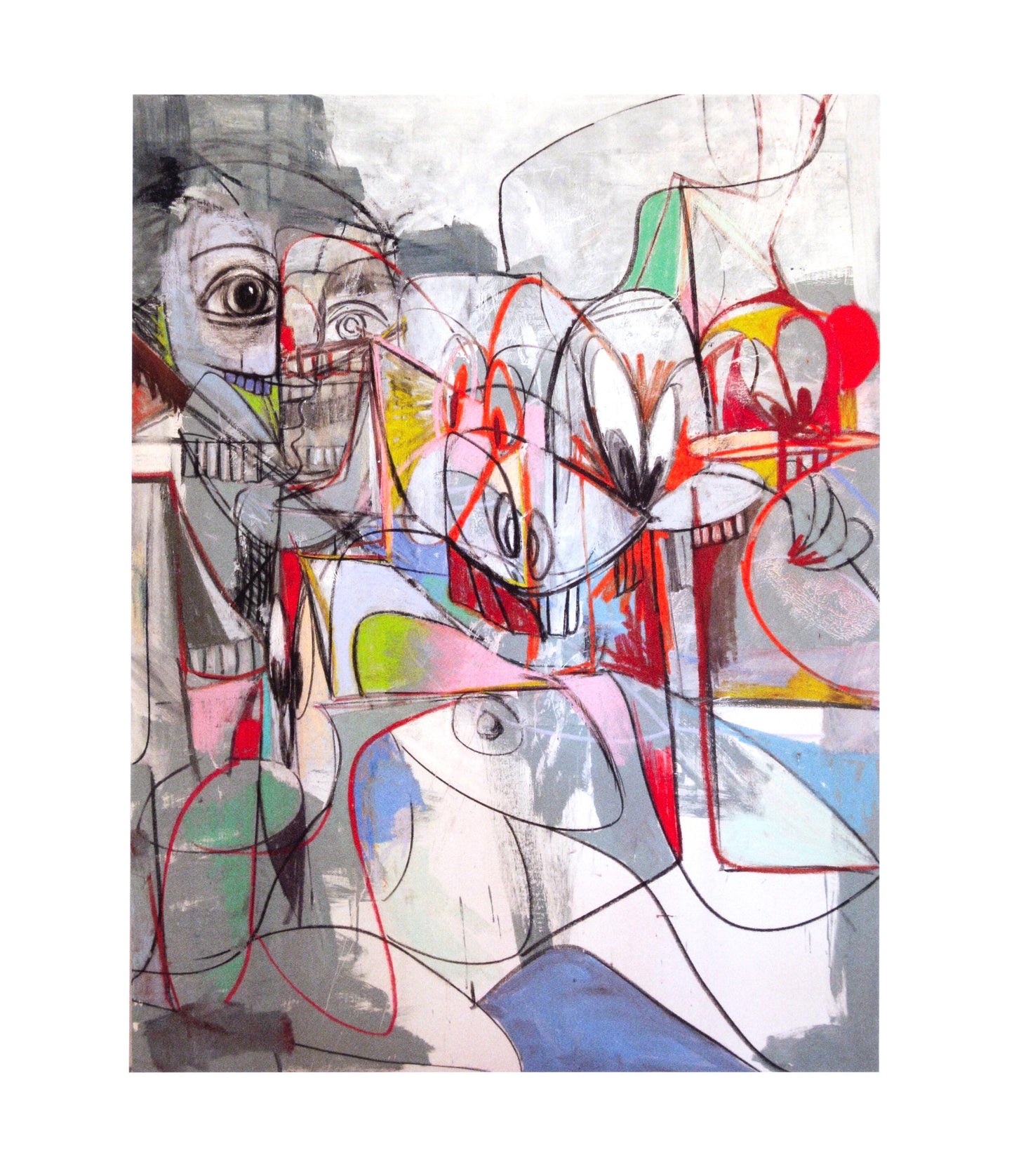 George Condo, Conversations, Drawing Paintings, Four Color Process Print