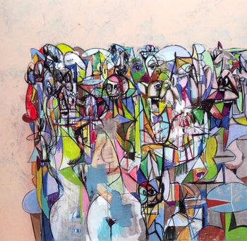 George Condo, Compression Iii, Drawing Paintings, Four Color Process Print