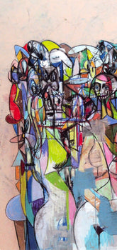George Condo, Compression Iii, Drawing Paintings, Four Color Process Print
