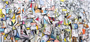 George Condo, Compression Vi, Drawing Paintings, Four Color Process Print