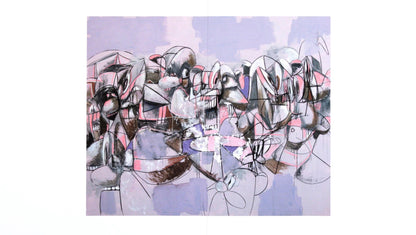 George Condo, Purple Compression, Drawing Paintings, Four Color Process Print