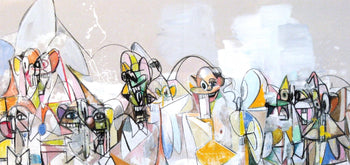 George Condo, Parallel Figures, Drawing Paintings, Four Color Process Print