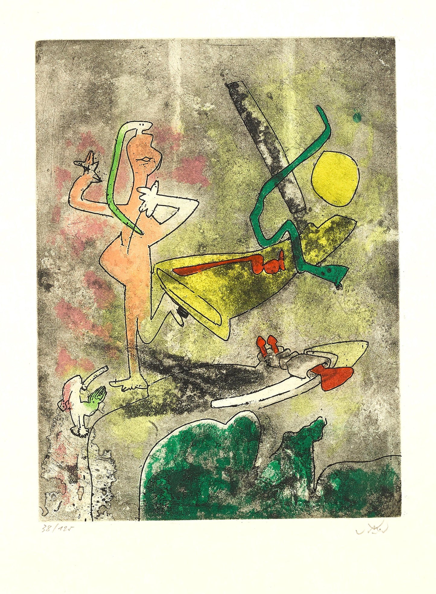 Roberto Matta, Composition (Sabatier 393), Centre Noeuds, Etching